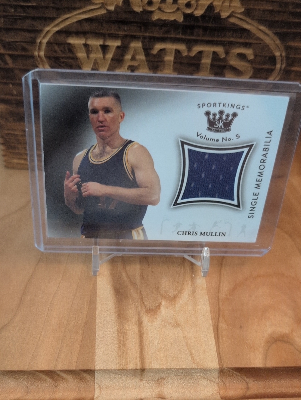 2024 Sage Chris Mullin Sportkings Jersey Worn Relic Card Warriors HOF